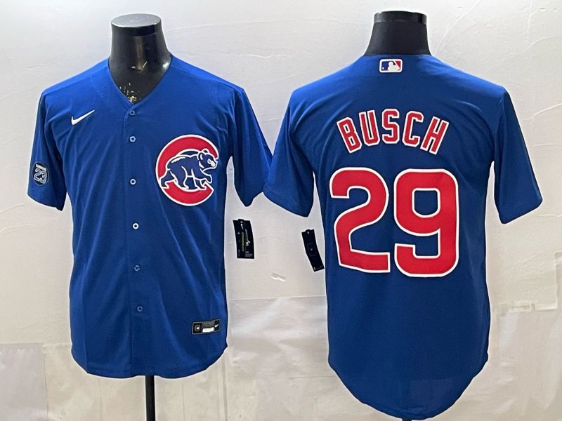 Men 2026 Chicago Cubs #29 Busch Blue Game Nike MLB Jersey style 002